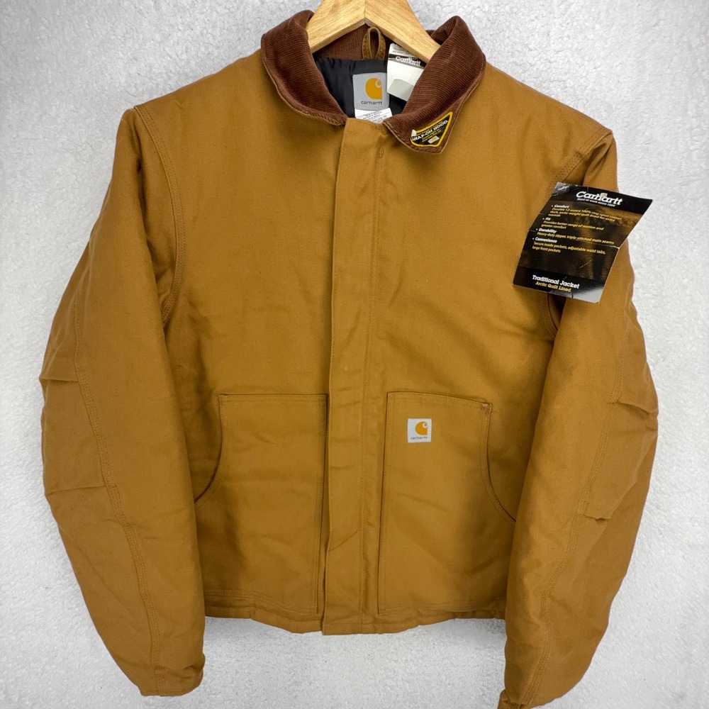 Carhartt Sandstone Jacket Arctic Quilt Lined Mens 44 Tall‎ Large J02 BRN NWT